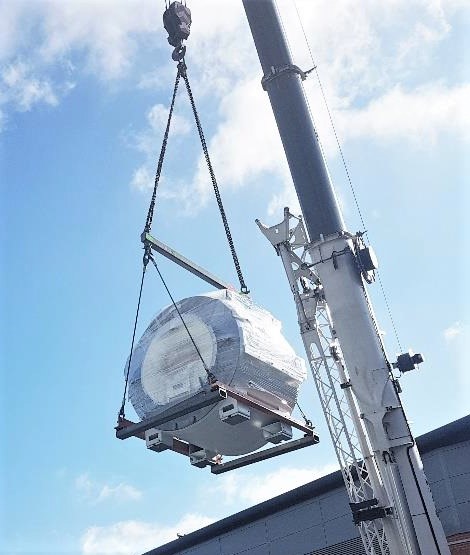 MRI in a crane for equipment installation