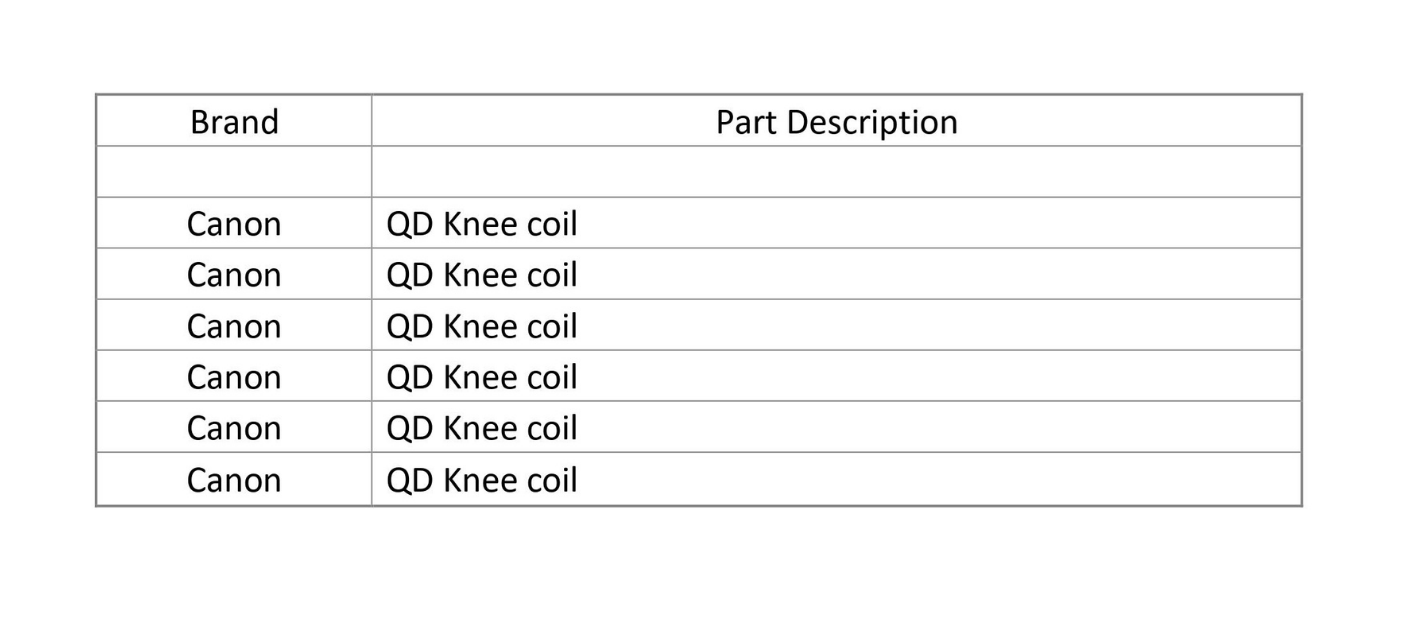 MRI coils - 20% discount