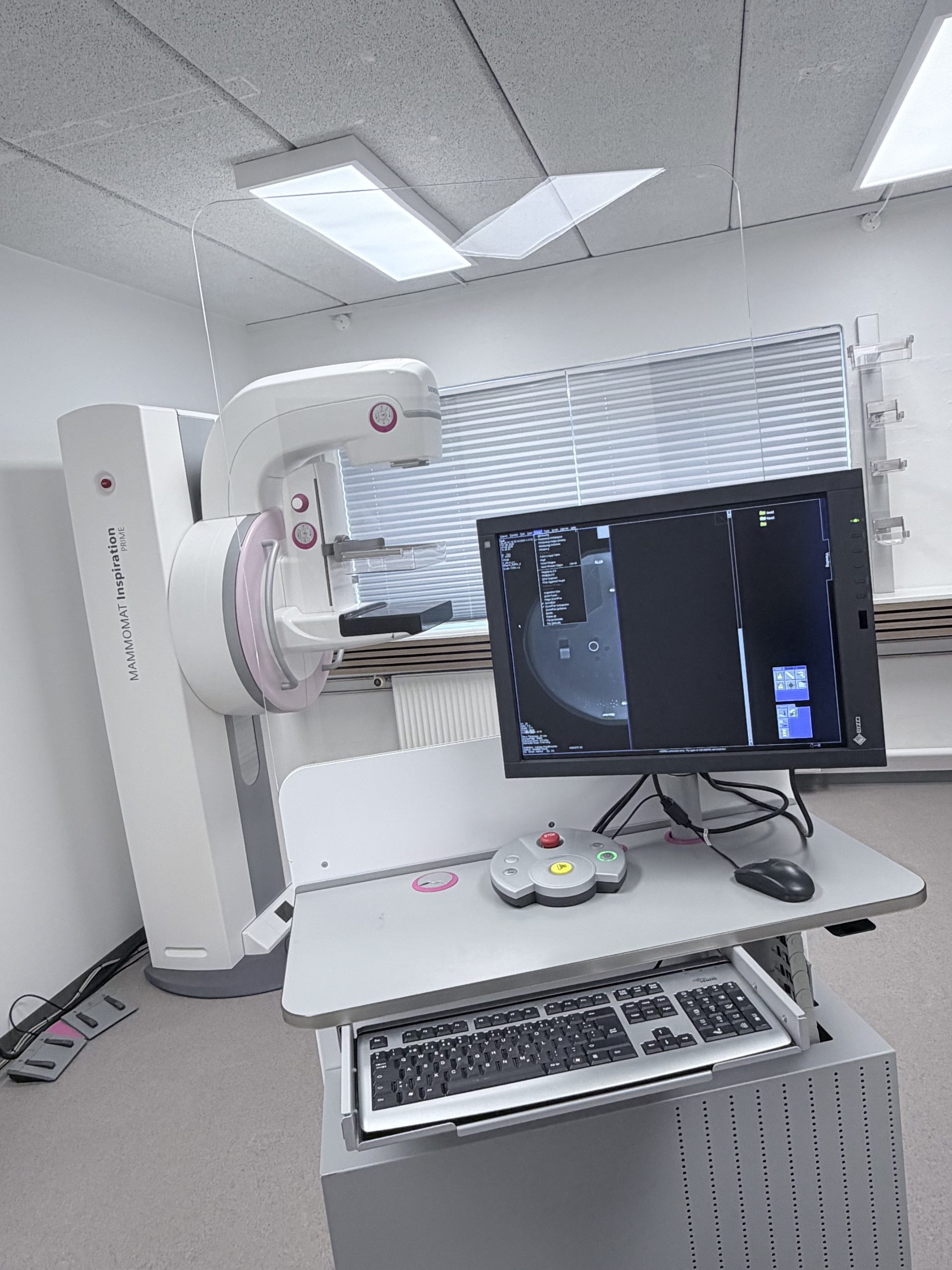 Mammography set up at Danish clinic. LBN Medical installation project.